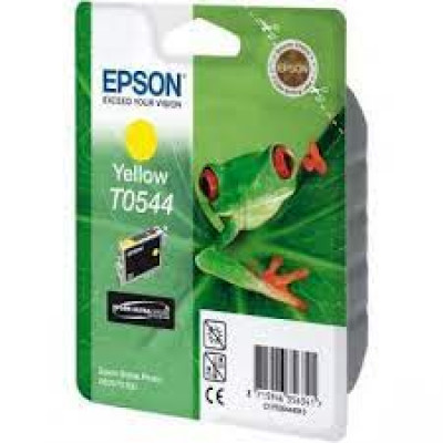 Epson T0544 - 13 ml - yellow - original - blister with RF/acoustic alarm - ink cartridge - for Stylus Photo R1800, R800